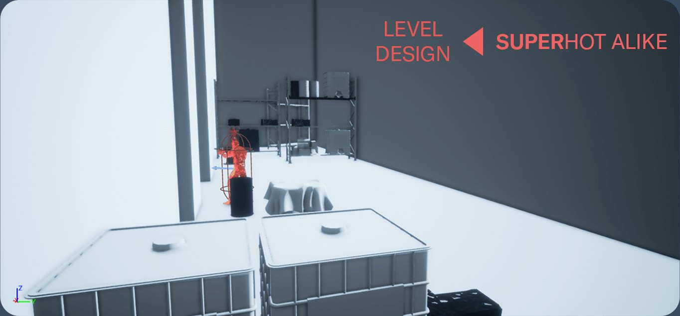 Enemy placement near the barrels